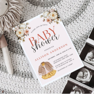 Baby Shower Boho Laundry Invitation
