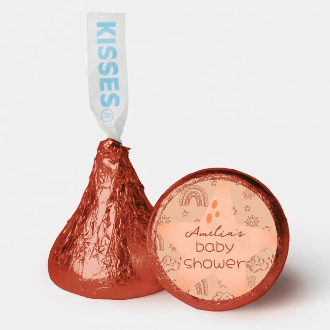 Baby Shower Boho Peachy Weather Hershey®'s Kisses® (Front)