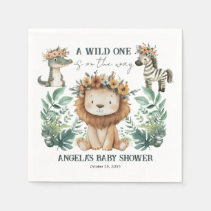 Baby Shower Boho Safari Lion Napkins