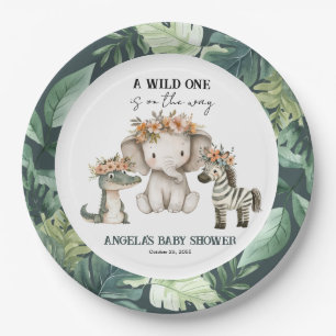 Baby Shower Boho Safari Paper Plates