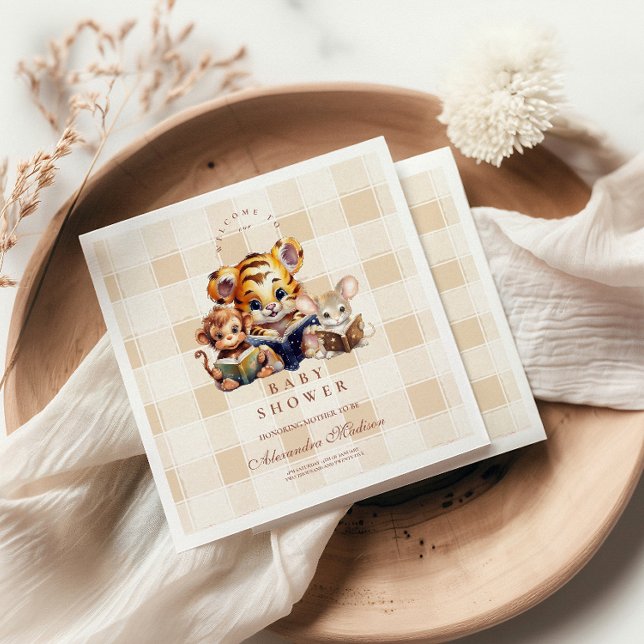 Baby Shower Book Club Theme Napkins (Creator Uploaded)