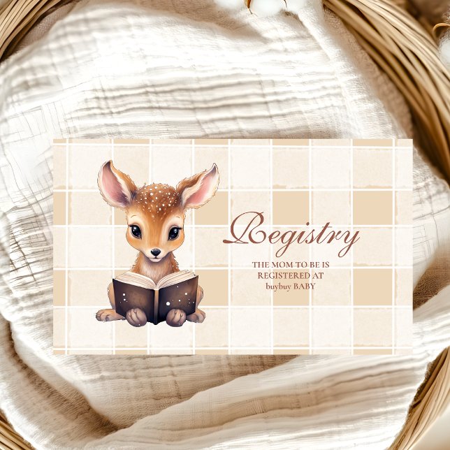 Baby Shower Book Club Theme Registry Enclosure Card (Creator Uploaded)