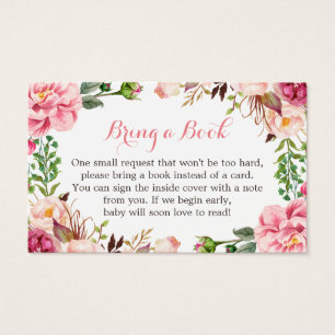 Baby Shower Book Request Blush Pink Floral