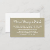 Baby Shower Book Request Card Rustic Burlap (Front/Back)
