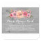 Baby Shower Book Request Card Rustic Wood Floral