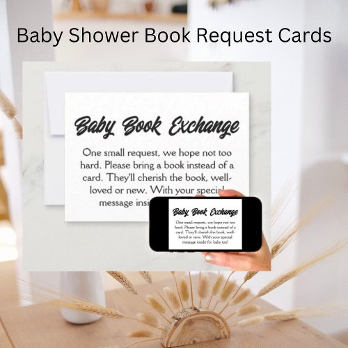 Baby Shower Book Request Enclosure Card