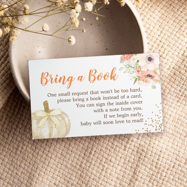 Baby Shower Book Request Gold Glitters Pumpkin (Creator Uploaded)