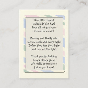 Baby Shower Book Request Insert Card