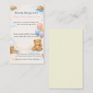 Baby Shower Book Request Library Card Keepsake