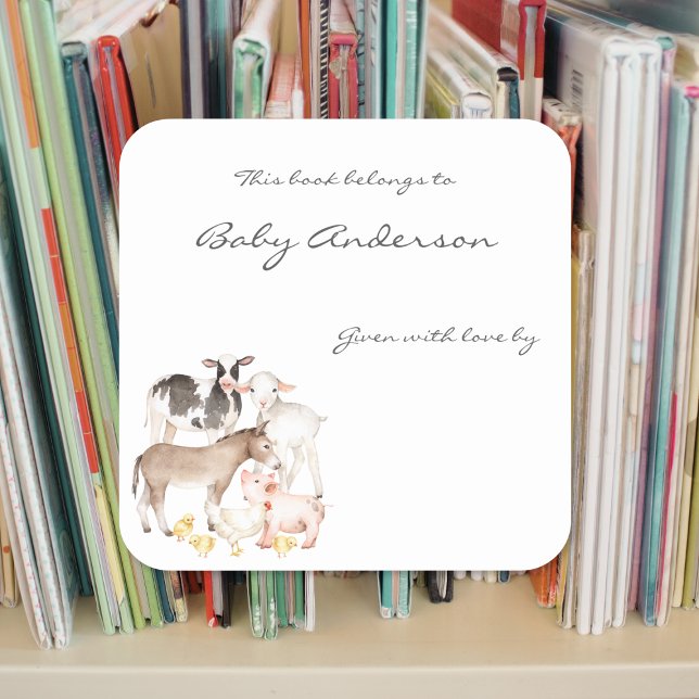 Baby Shower bookplates / farm animals (Creator Uploaded)