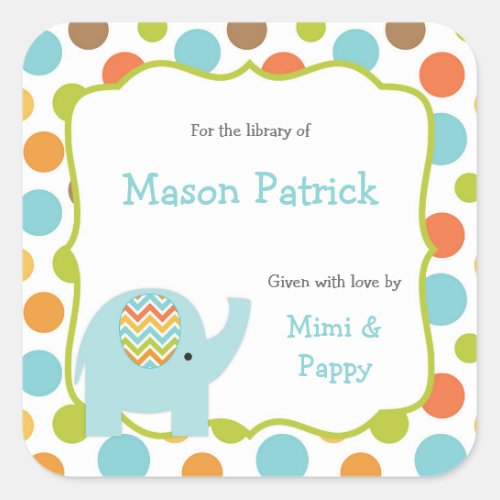 Baby Shower Bookplates  library stickers