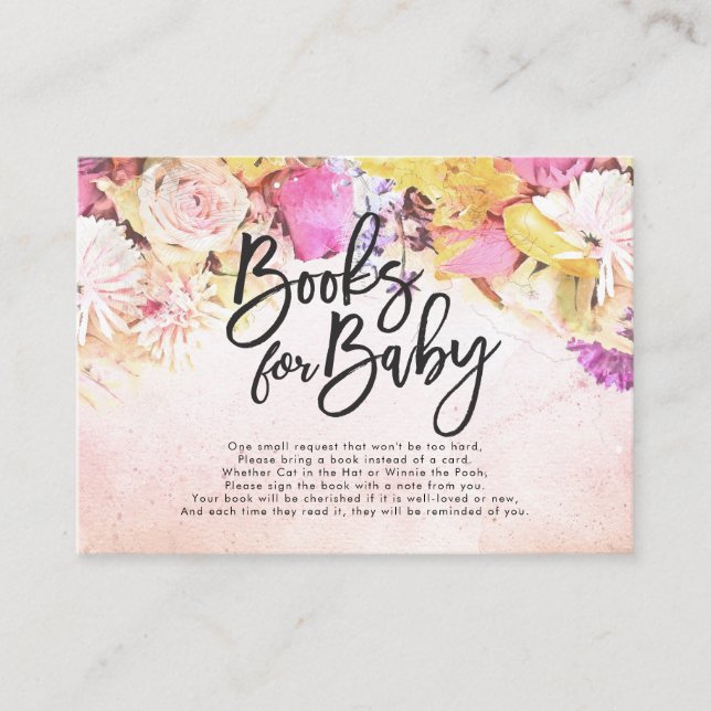 Baby Shower Books for Baby / Bring a book Request Enclosure Card (Front)