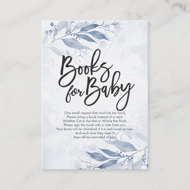 Baby Shower Books for Baby / Bring a book Request Enclosure Card (Front)