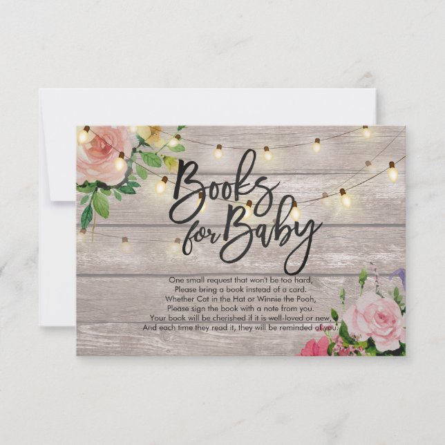 Baby Shower Books for Baby / Bring a book Request Invitation (Front)