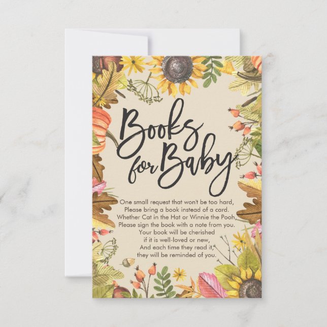 Baby Shower Books for Baby / Bring a book Request Invitation (Front)