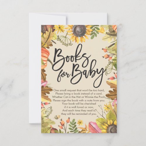 Baby Shower Books for Baby  Bring a book Request Invitation