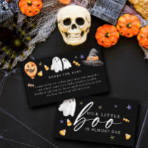 Baby Shower Books for Baby Halloween Black Enclosure Card