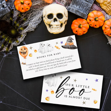 Baby Shower Books for Baby Halloween Enclosure Card