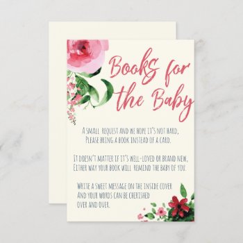Baby Shower Books For The Baby Card by NellysPrint at Zazzle