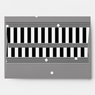 Baby Shower Bottle & Mustache Modern Invitation Envelope