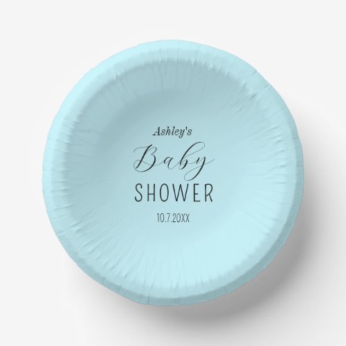 Baby Shower Boy Blue Elegant  Paper Bowls