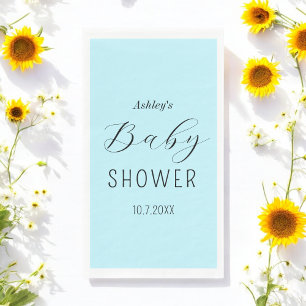 Baby Shower Boy Blue Elegant Paper Guest Towels