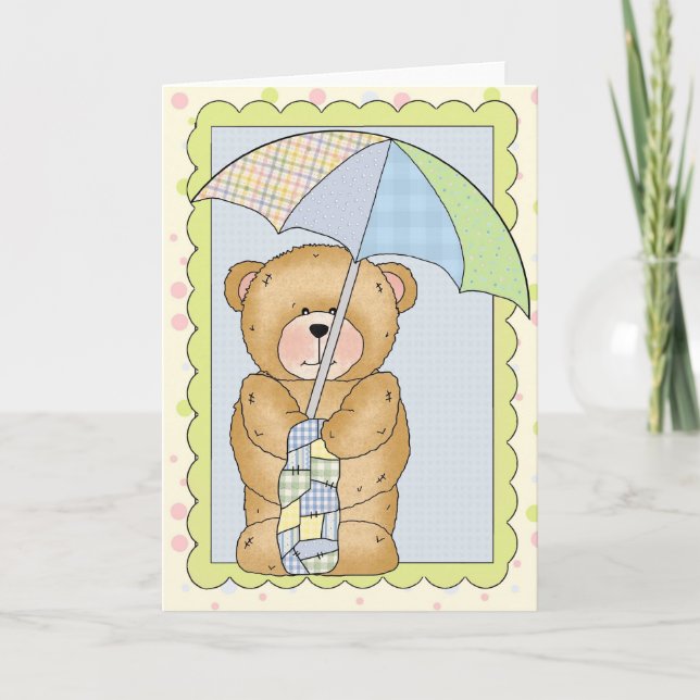 Baby Shower Boy Customizable Card (Front)