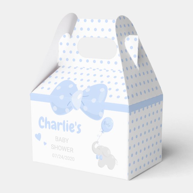 Baby Shower Boy Cute Favor Boxes (Front Side)