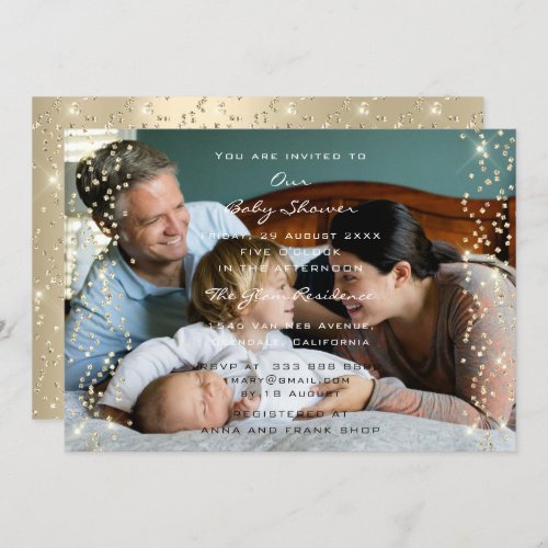 Baby Shower Boy Girl Photo Boy Girl Confetti Invitation