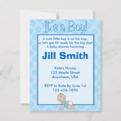 Baby Shower - Boy Custom Invites