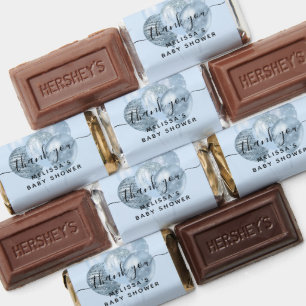 Baby Shower boy light blue balloons Hershey's Miniatures