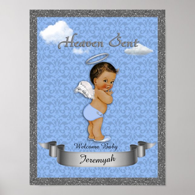 Baby Shower Boy, Poster 8.5" x 11" (Front)