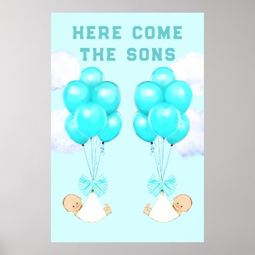 Baby Shower Boy Twins Decoration