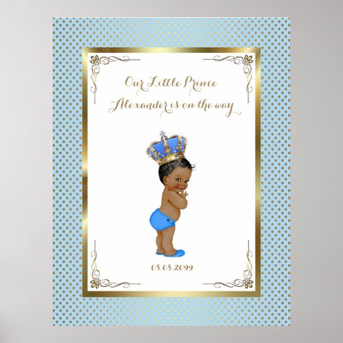 Baby Shower Boywhite blueelegant32x41 300pp Poster