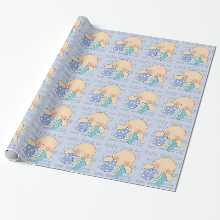 Baby Shower boy wrapping paper Zazzle