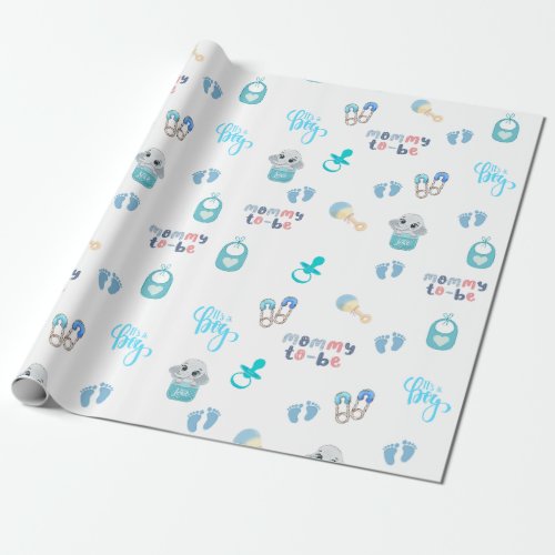 Baby Shower Boy Wrapping Paper