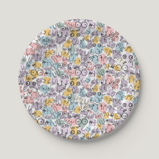 baby shower breast paper plates