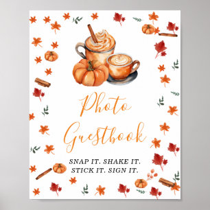 Baby Shower Brewing Pumpkin Spice Photo Guestbook