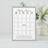 Baby Shower Bring a Book Chevron Bingo Cards (Standing Front)