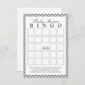 Baby Shower Bring a Book Chevron Bingo Cards (Front/Back)