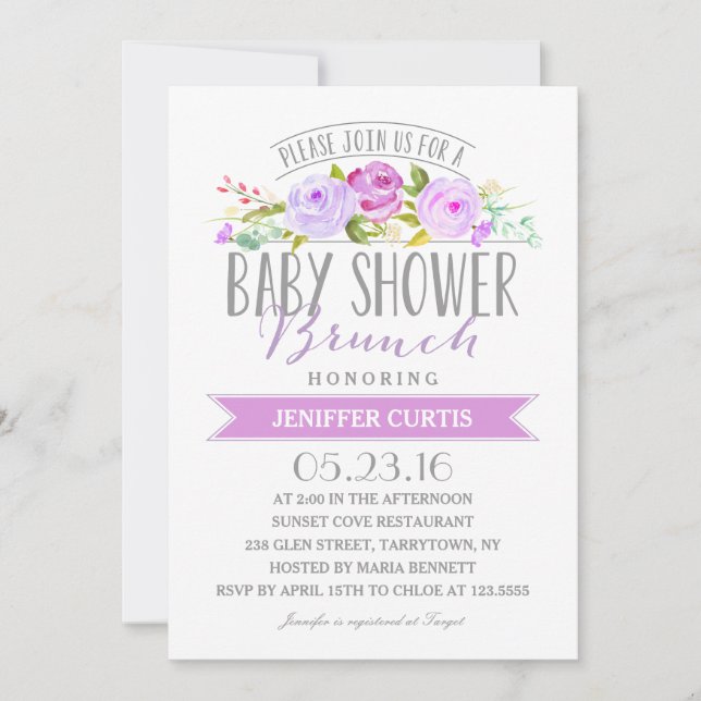 Baby Shower Brunch | Baby Shower Invitation (Front)
