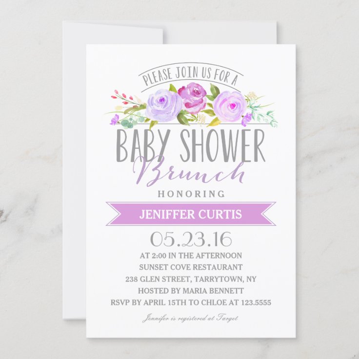 Baby Shower Brunch | Baby Shower Invitation | Zazzle