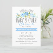 Baby Shower Brunch Blue | Baby Shower Invitation (Standing Front)