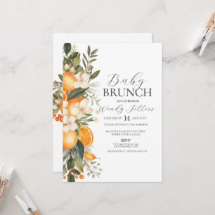 Baby Shower Brunch Floral Bachelorette Fruit Invitation