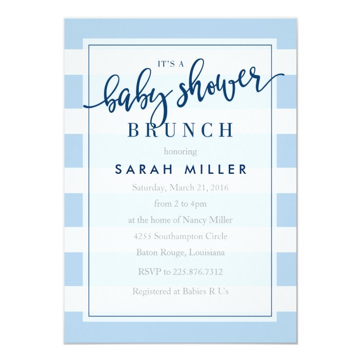 baby brunch invitation