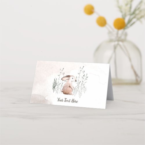 Baby Shower Buffet Label Woodland Animals Place Card