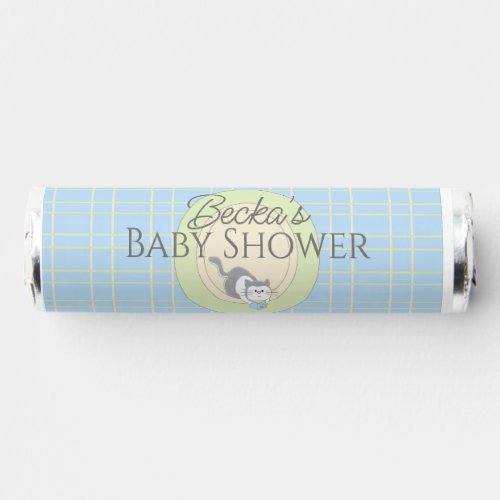 Baby Shower Build a Library Blue Breath Savers Mints