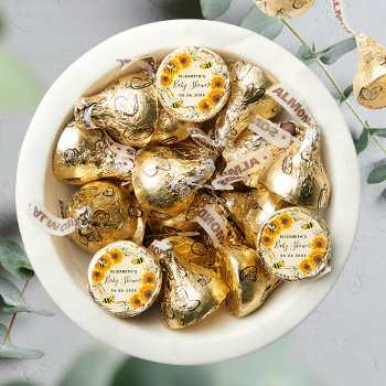Baby Shower Bumble Bee Honeycomb Sunflowers Hershey®'s Kisses® by Thunes at Zazzle