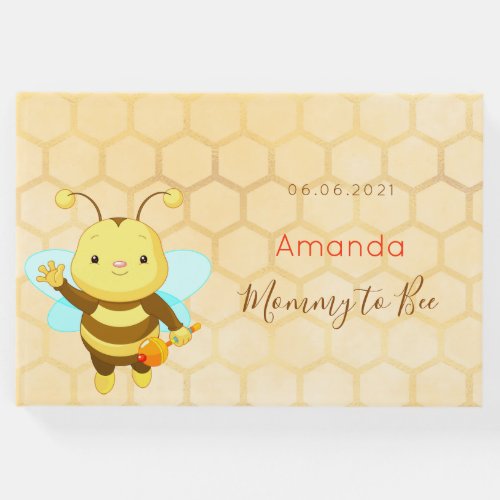 Baby Shower bumble bee mommy Guest Book