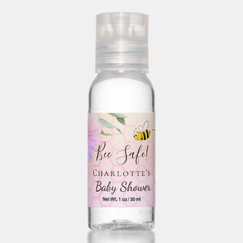 Baby Shower bumble bee pink rainbow bee safe Hand Sanitizer